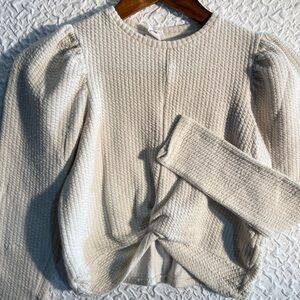 Zara Off-White Textured Top for girls size 8
